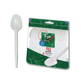 Fiji Plastic Spoon Big 50pcs