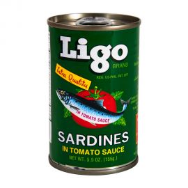 Ligo Sardines in Tomato Sauce 155gm Green