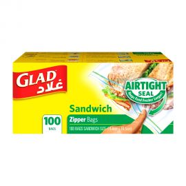 Glad Zipper Sandwich Bag 100's