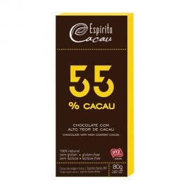 Espirito 55% Cacau Semisweet Chocolate 80gm