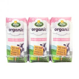 Arla Organic Milk Strawberry 200mL
