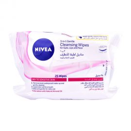 Nivea Visage 3 in 1 Cleansing Wipes Dry to sensitive Skin 25s