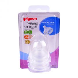 Pigeon Wide neck Peristaltic Plus Nipple(L)2p B