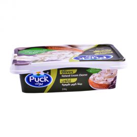Puck Natural Cream Cheese Black Olives 200gm