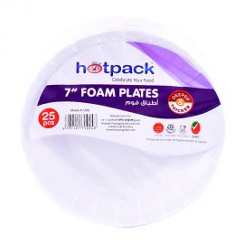 Hotpack-Round Foam Plate 7" 25pcs
