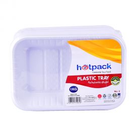 Hotpack-Plastic Rectangular. Tray No.2-1kg