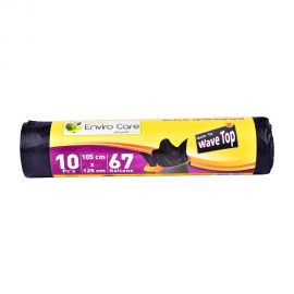 Enviro Care Wave top Black Garbage Bag 105x125cm