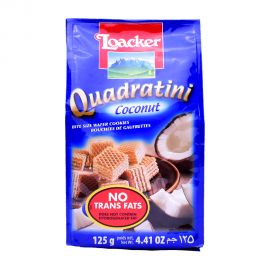 Loacker Quadratini Coconut Bite Size Wafer Cookies 125gm