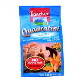 Loacker Quadratini Vanilla Bite Size Wafer Cookies 125gm