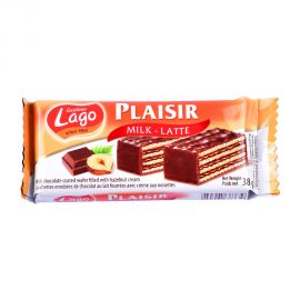 Lago Plaisir Milk Latte Hazelnut Wafer 38gm