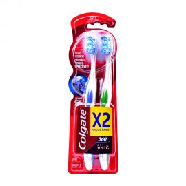 Colgate Toothbrush 360 Optic White 2pk