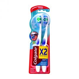 Colgate Toothbrush 360 Med 2pk