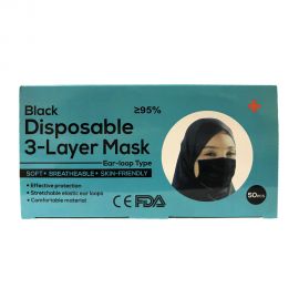Facemask Black Disposable