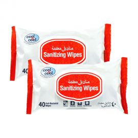 Cool N Cool Sanitizing Wipes 2x40's