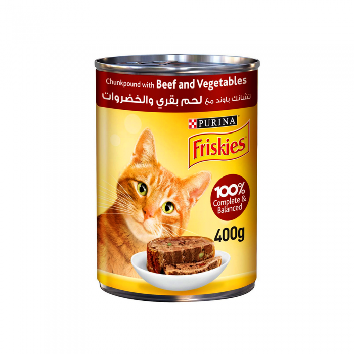 Friskies Cat Chp Beef & Veg 400gm