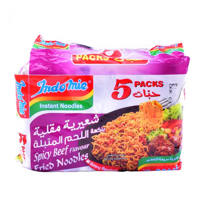 Indomie Spicy Beef Flavour Fried Instant Noodles 75g x 5pcs