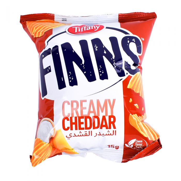 Tiffany Finns Creamy Cheddar Crinkled Potato Chips 15g