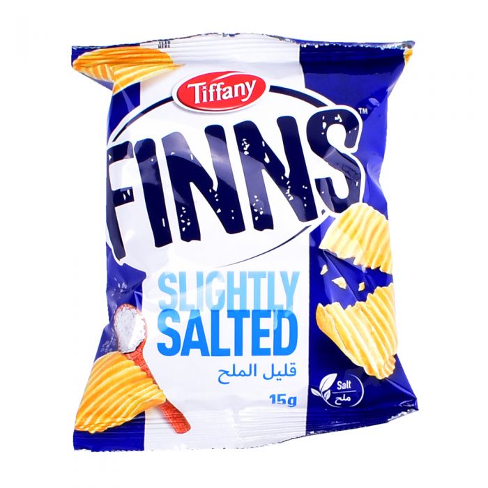 Tiffany Finns Slightly Salted Crinkled Potato Chips 15g