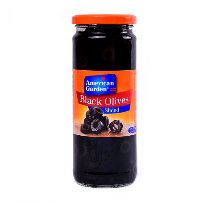 American Garden Black Olives Sliced 450gm