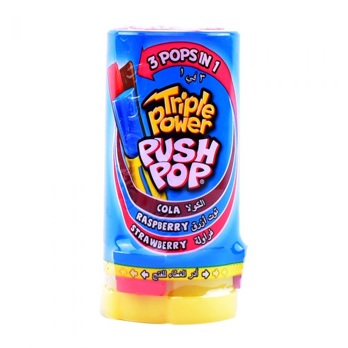 Bazooka Triple Power Push Pop 34gm